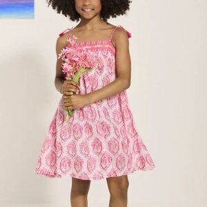 🎨🌿 Hatley Girls Geo Mosaic Dress – Size 5 🌿🎨